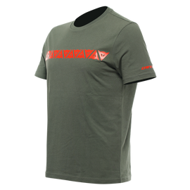DAINESE STRIPES T-SHIRT férfi motoros póló Zöld Piros